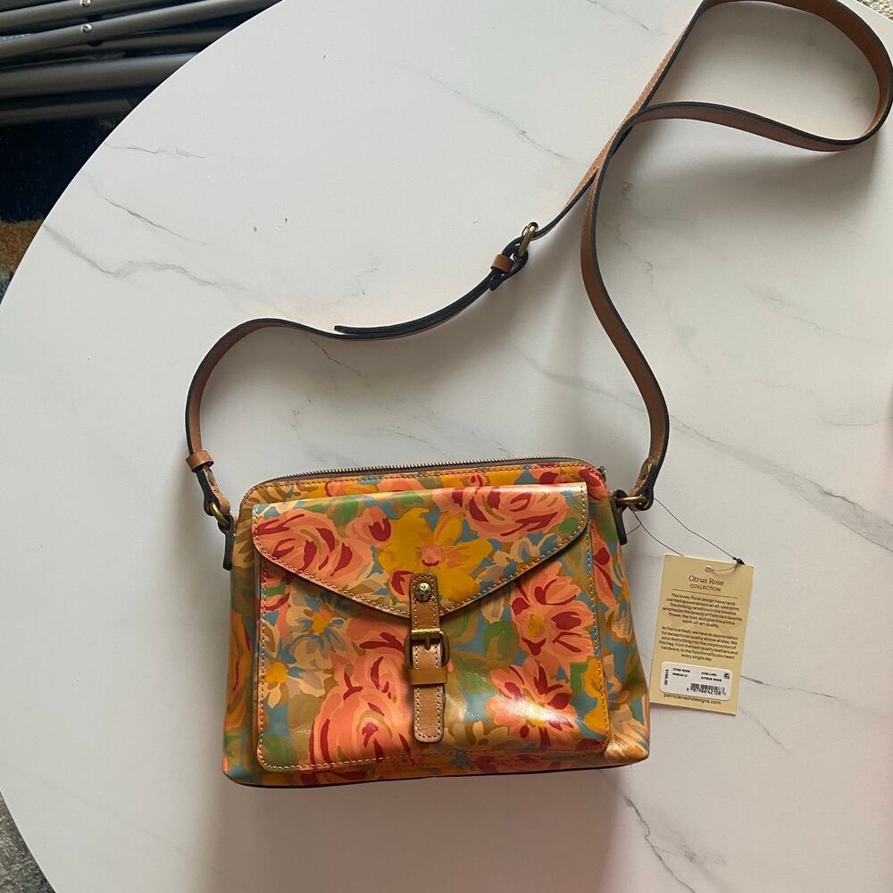 Patricia Nash Avellino Crossbody Bag Purse Citrus Rose Collection Floral -- NWT - Picture 9 of 10